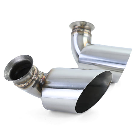 Terminali Scarico in Acciaio Inox con Endrodi Ovali per Porsche 911 996 C2 C4