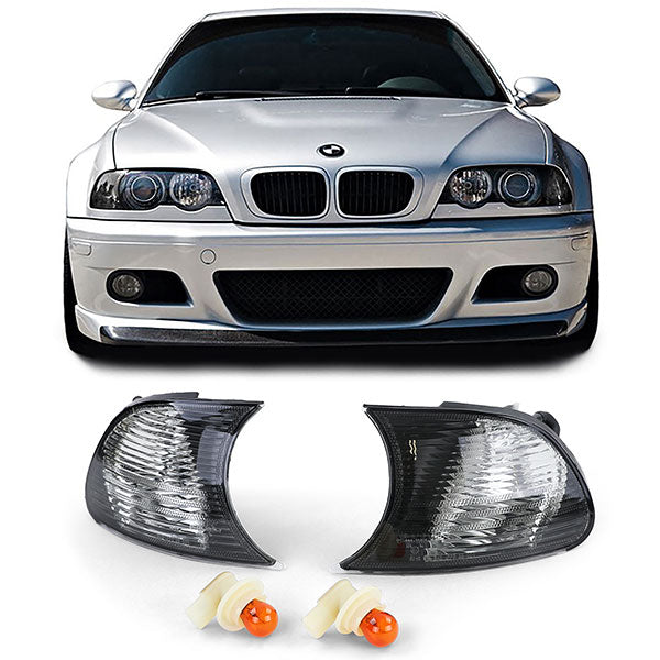 Frecce Nere Fumé con Ottica Cristallo per BMW Serie 3 E46 Coupé Cabrio 99-01