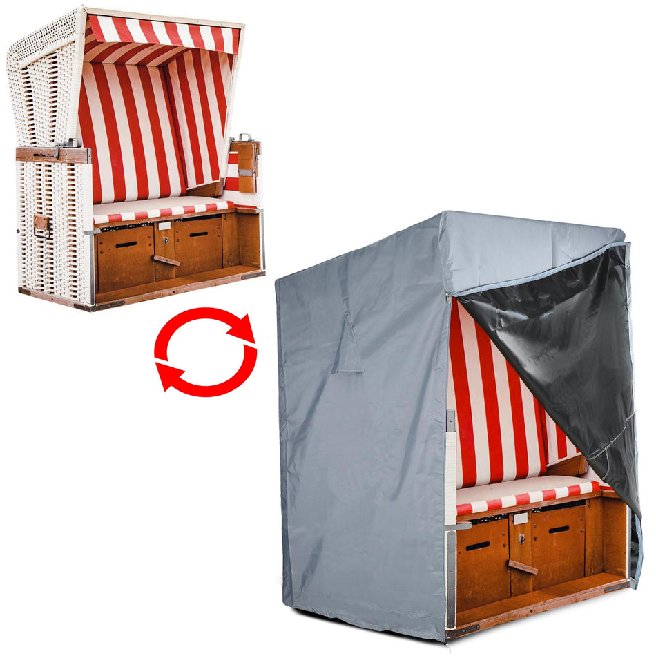 Premium Copertura Protezione per Sdraio Grigia 160/150x135x100cm Universale