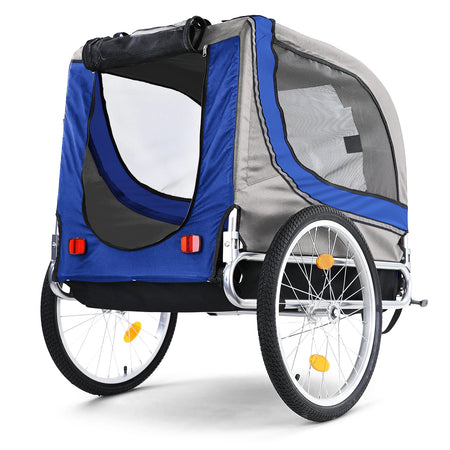 Rimorchio Bici Pieghevole per Animali Fino a 40Kg in Blu/grigio Universale