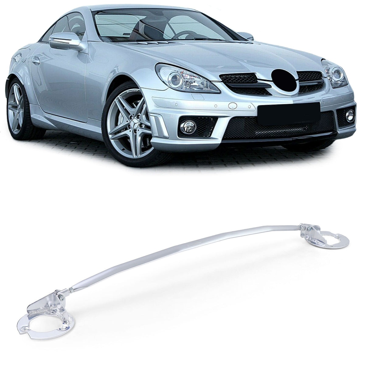 Alluminio Barra Duomi Anteriore 3 Pezzi Regolabile per Mercedes SLK R171