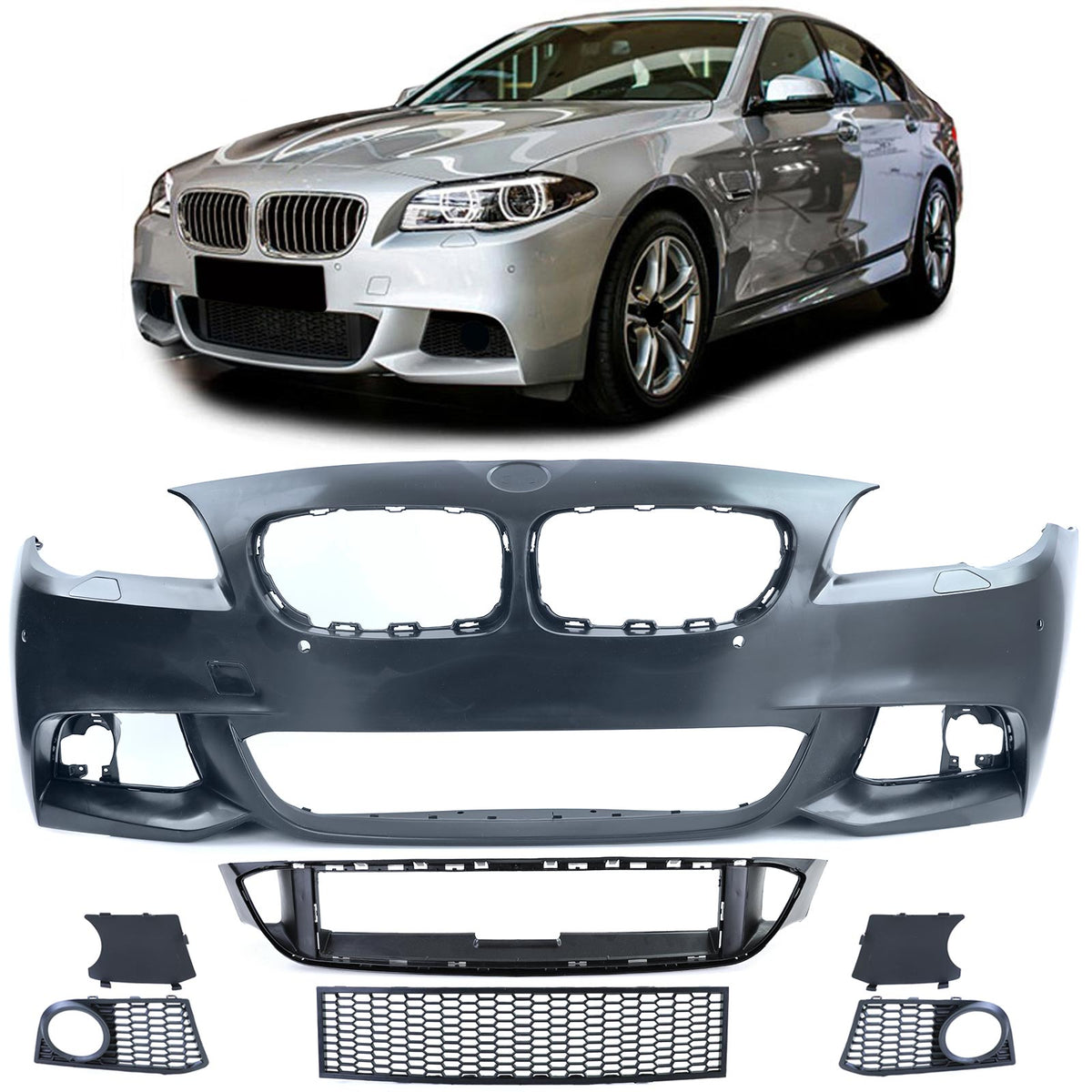 Paraurti Anteriore Sportivo con ABE per BMW Serie 5 F10 F11 2010-2013 Berlina