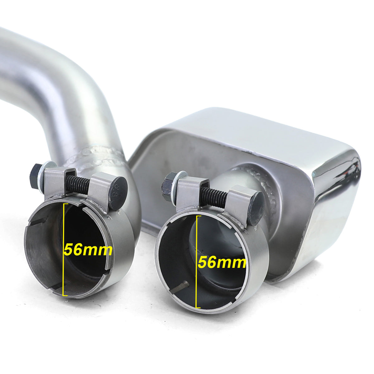 Terminali Scarico Duplex 550 Look in Acciaio per BMW F10 F11 520 523 525 528 530