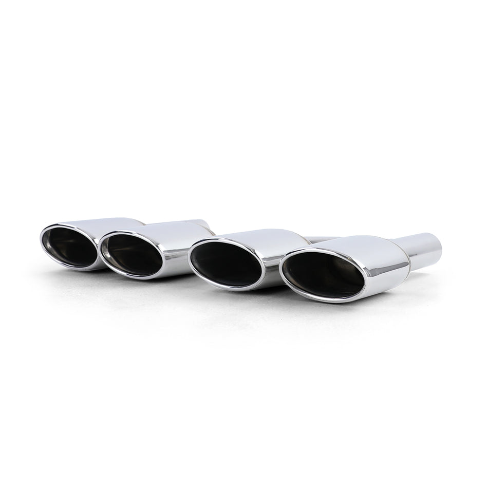 Terminali Scarico Duplex in Acciaio Inox per Mercedes W204 W211 W164 W166 W221