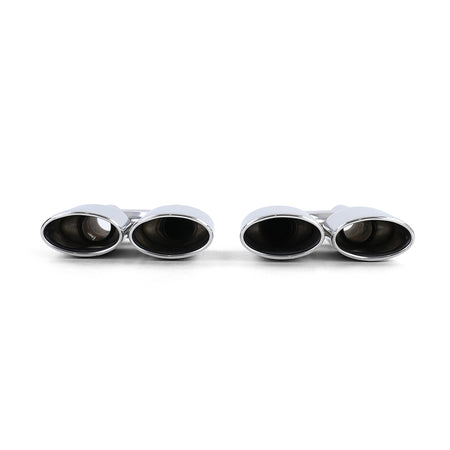 Terminali Scarico Duplex in Acciaio Inox per Mercedes W204 W211 W164 W166 W221