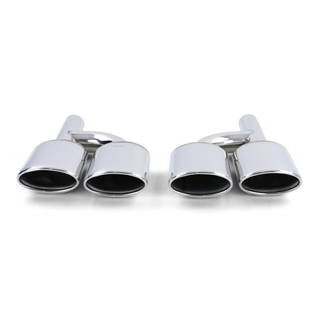 Terminali Scarico Duplex in Acciaio Inox per Mercedes W204 W211 W164 W166 W221