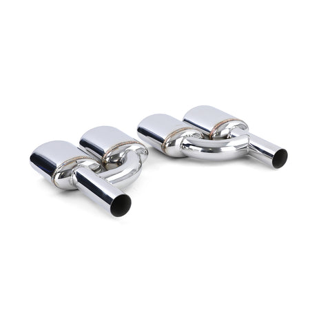 Terminali Scarico Duplex in Acciaio Inox per Mercedes W204 W211 W164 W166 W221