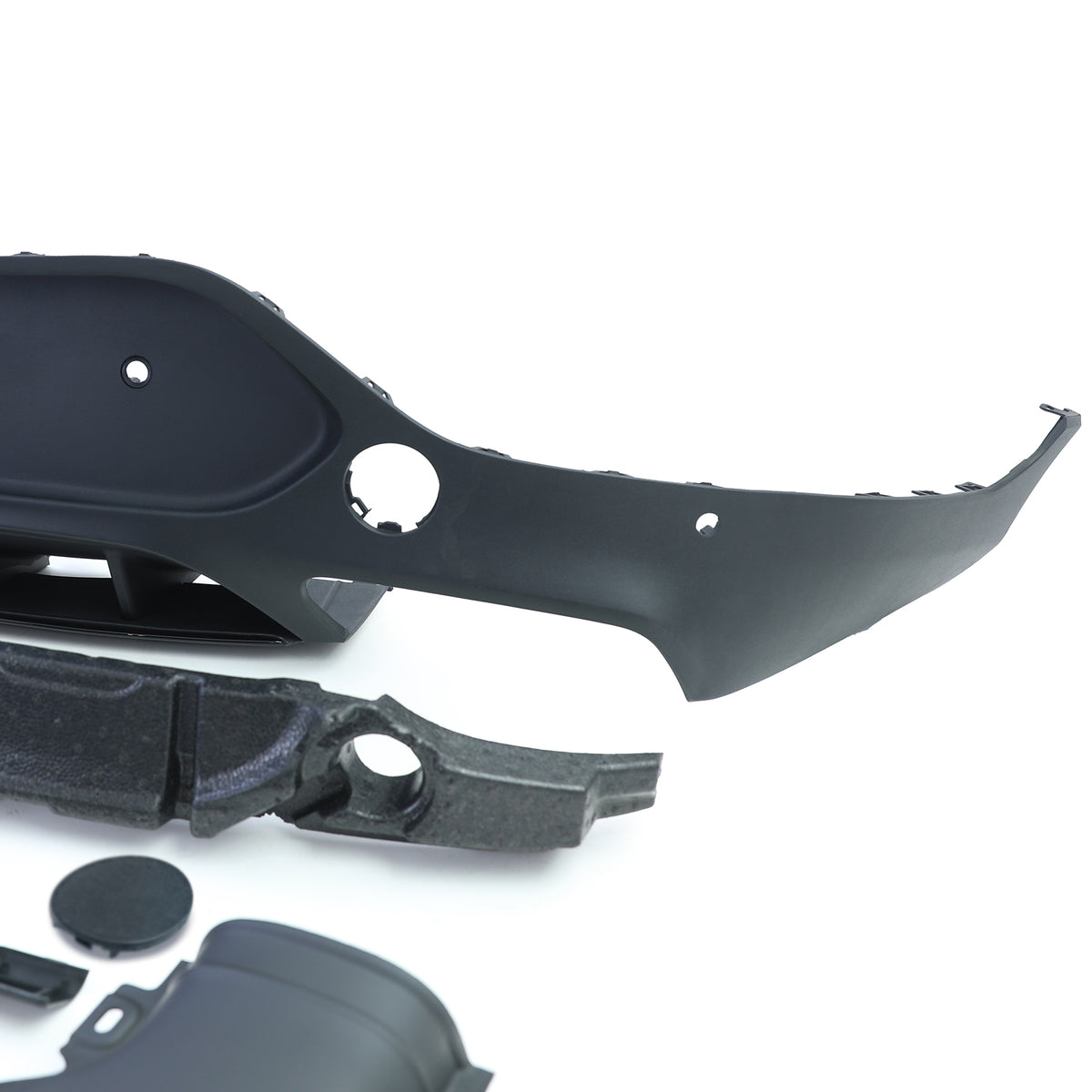 Diffusore Posteriore per Mercedes GLC Coupe C253 2016-2019 con Terminali Neri