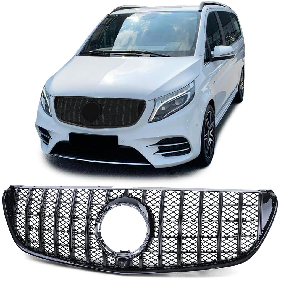 Griglia Sportiva Nera Lucida per Mercedes Classe V W447 2014-2019