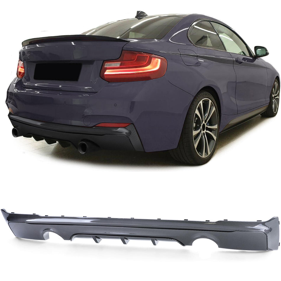 Diffusore Posteriore Effetto Carbonio per BMW Serie 2 F22 F23 M235I 240i