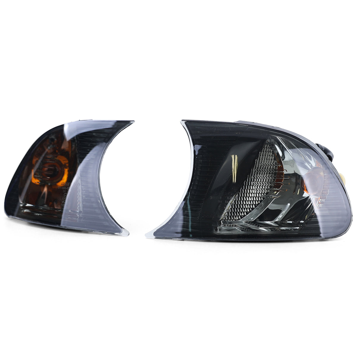 Frecce Vetro Trasparente Set Nero Fumè per BMW Serie 3 E46 Coupé Cabrio