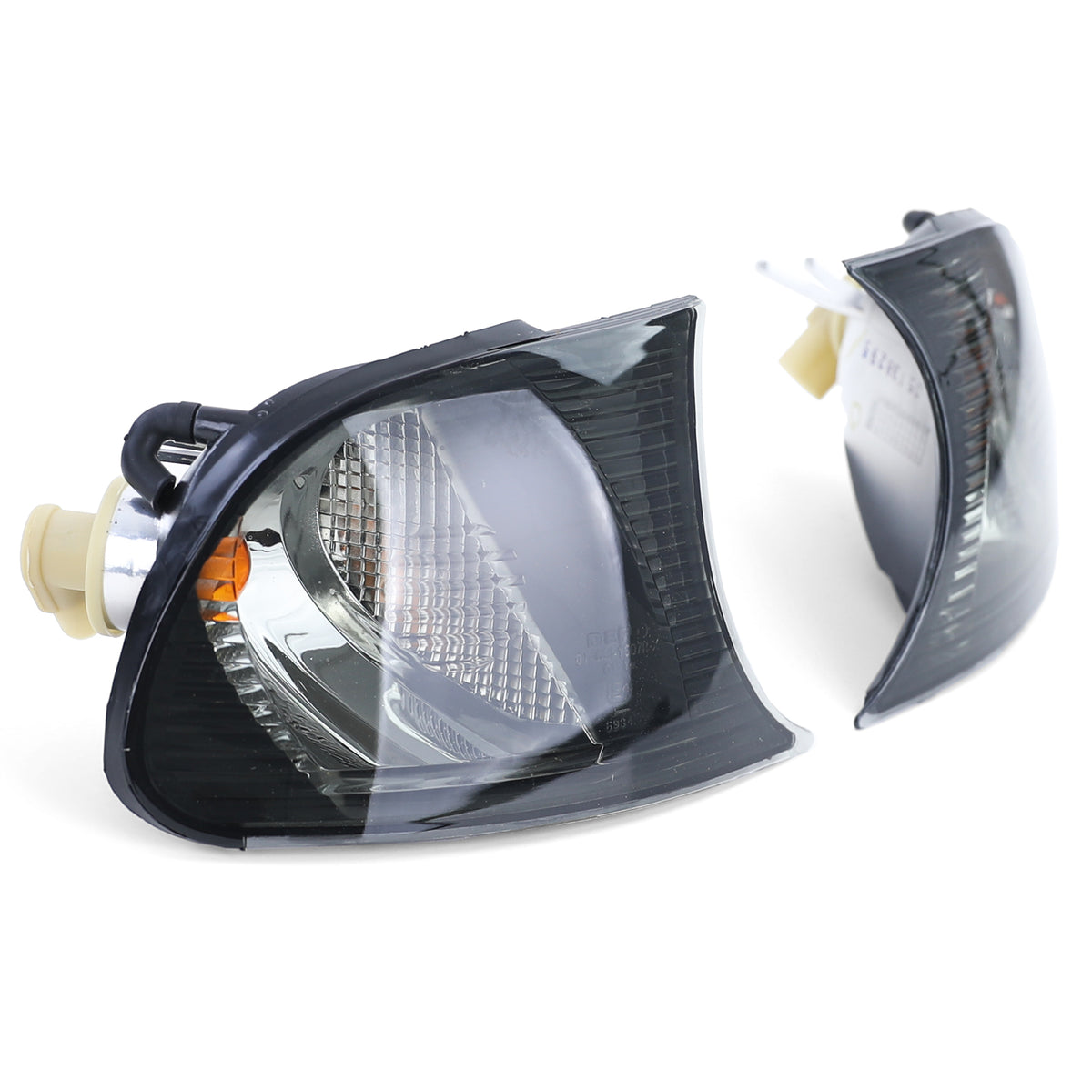 Frecce Vetro Trasparente Set Nero Fumè per BMW Serie 3 E46 Coupé Cabrio