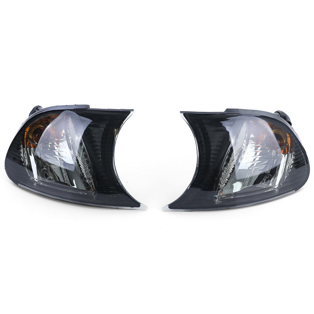 Frecce Vetro Trasparente Set Nero Fumè per BMW Serie 3 E46 Coupé Cabrio
