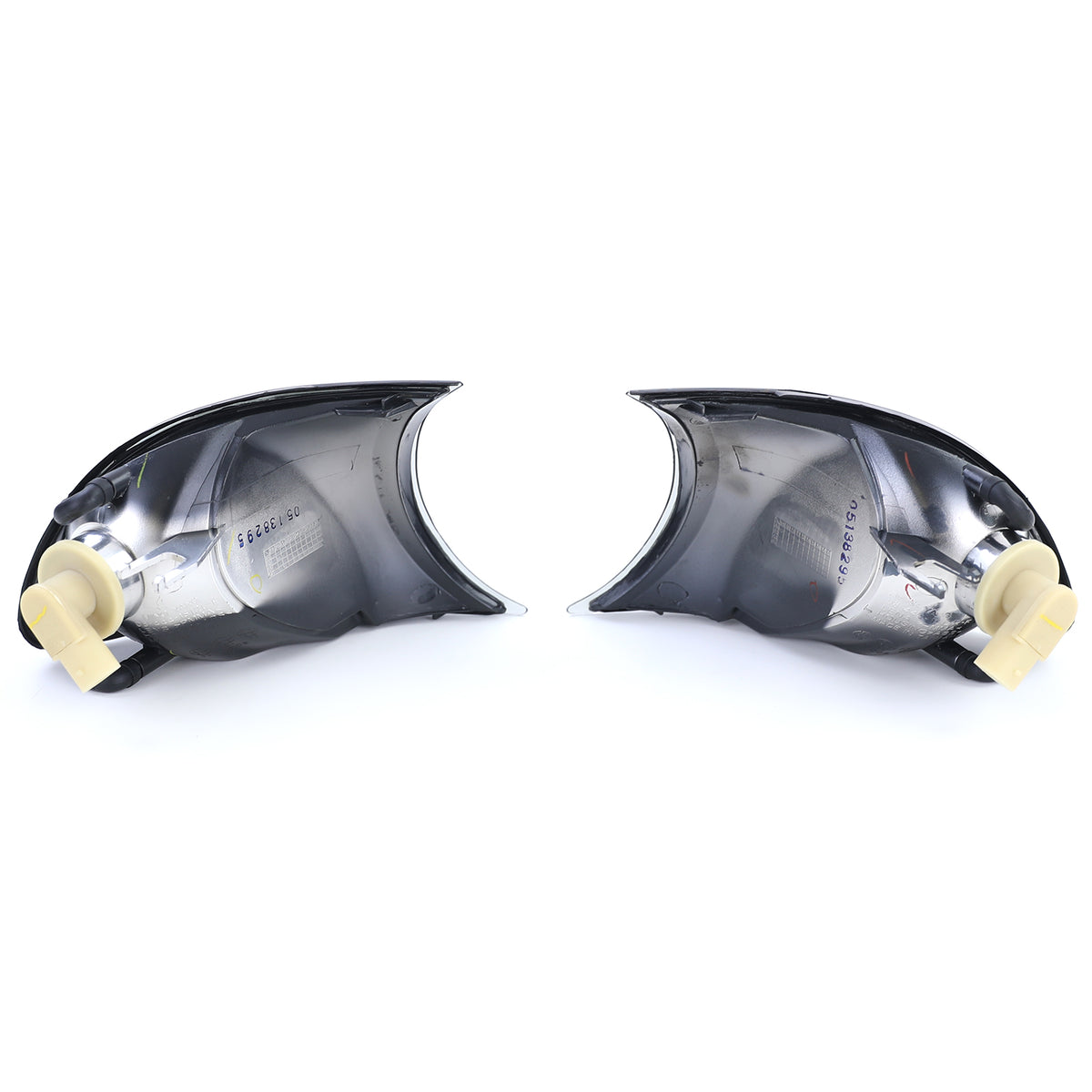 Frecce Vetro Trasparente Set Nero Fumè per BMW Serie 3 E46 Coupé Cabrio
