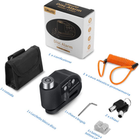 Bloccadisco Moto Lucchetto Moto Antifurto Con Allarme Sonoro 110DB, Blocca Disco