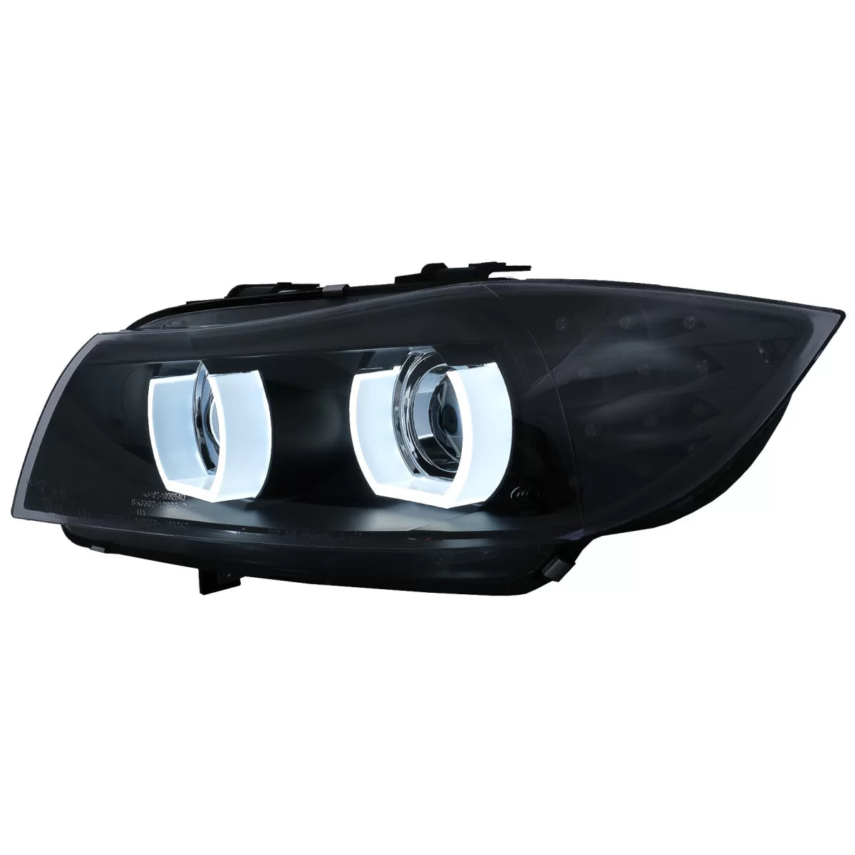 Fari LED Angel Eyes 3D Luci Diurne BMW Serie 3 E90 LCI 2008-2011 LHD