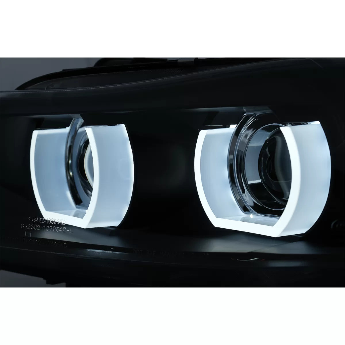 Fari LED Angel Eyes 3D Luci Diurne BMW Serie 3 E90 LCI 2008-2011 LHD