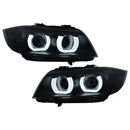 Fari LED Angel Eyes 3D Luci Diurne BMW Serie 3 E90 LCI 2008-2011 LHD