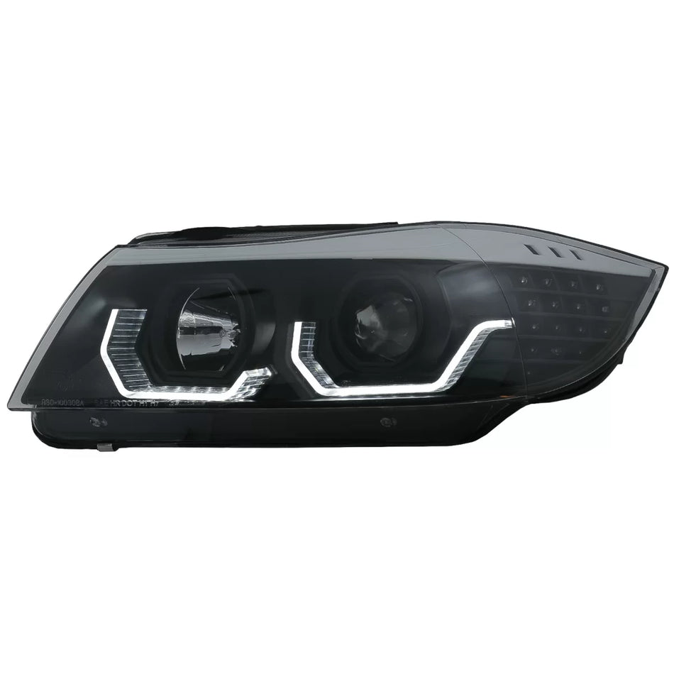 Fari LED Angel Eyes 3D Anteriore Sinistro per BMW Serie 3 E90 E91 2005-2008 LHD