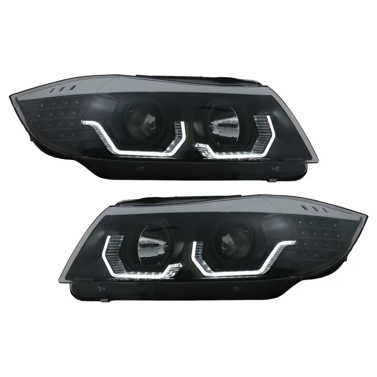 Fari LED Angel Eyes 3D Anteriore Sinistro per BMW Serie 3 E90 E91 2005-2008 LHD