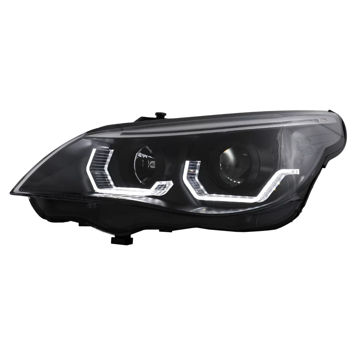Fari Anteriori LED Angel Eyes 3D LCI per BMW Serie 5 E60 E61 2003-2007 LHD