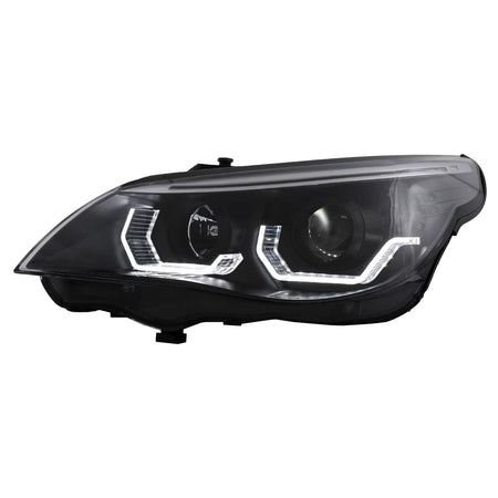 Fari Anteriori LED Angel Eyes 3D LCI per BMW Serie 5 E60 E61 2003-2007 LHD