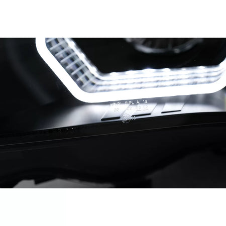 Fari Anteriori LED Angel Eyes 3D LCI per BMW Serie 5 E60 E61 2003-2007 LHD