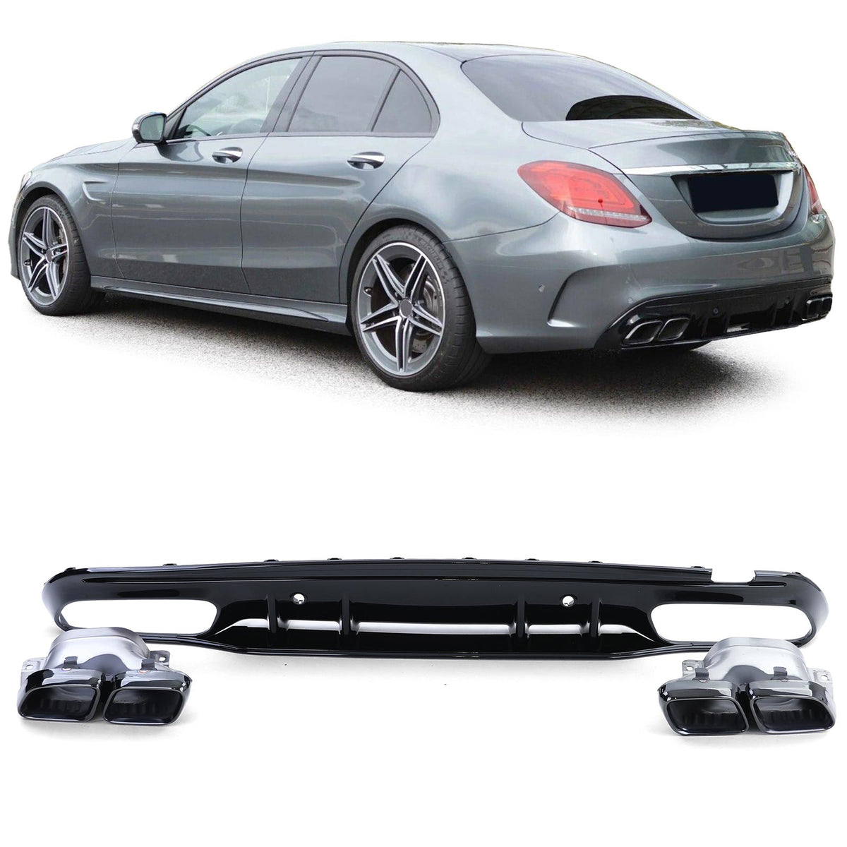 Diffusore Posteriore per Mercedes Classe C W205 S205 2018-2021