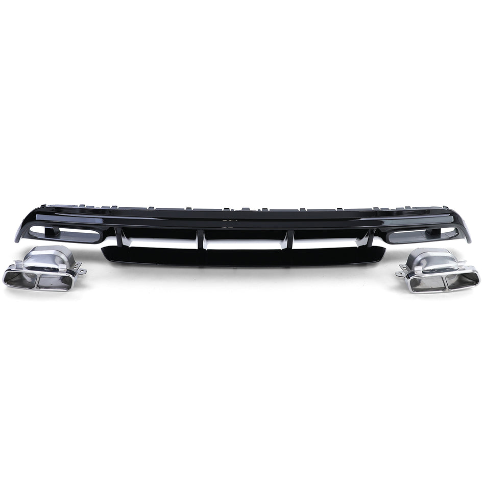 Sport Diffusore Posteriore con Terminali Cromati per Mercedes Classe A W176