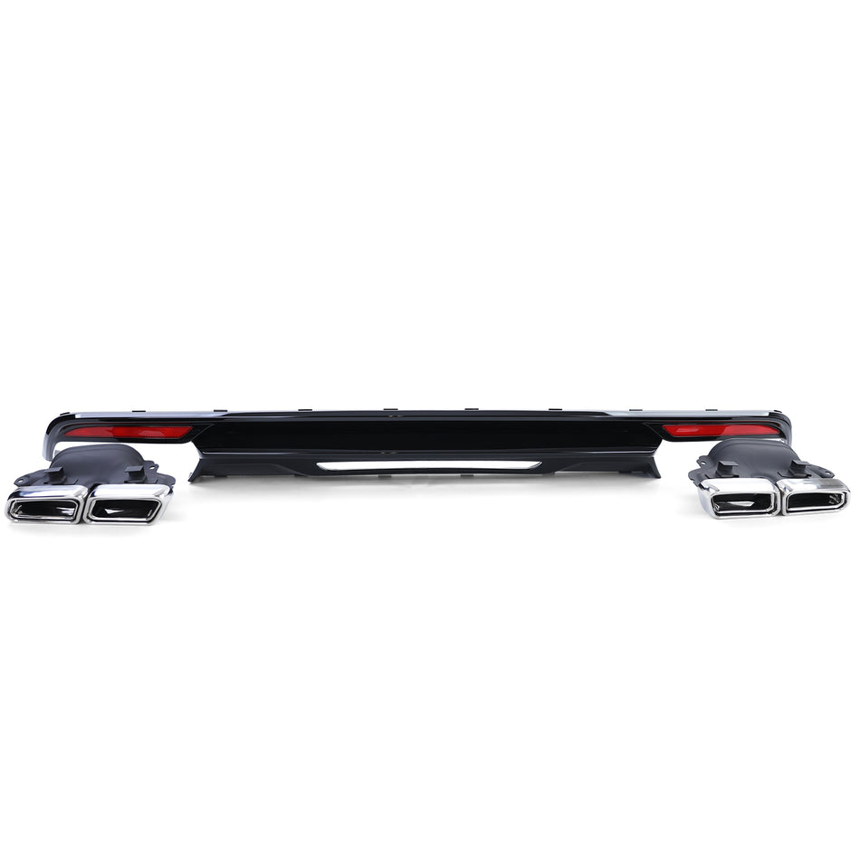 Diffusore Posteriore per Mercedes Classe S W222 2013-2017 Nero Lucido