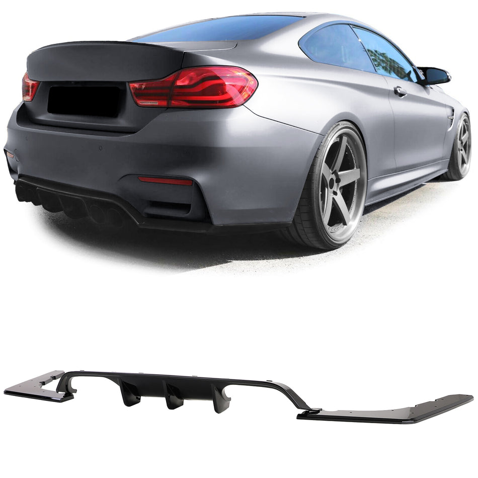 Sport Diffusore Posteriore Nero Lucido per BMW M3 M4 F80 F82 F83