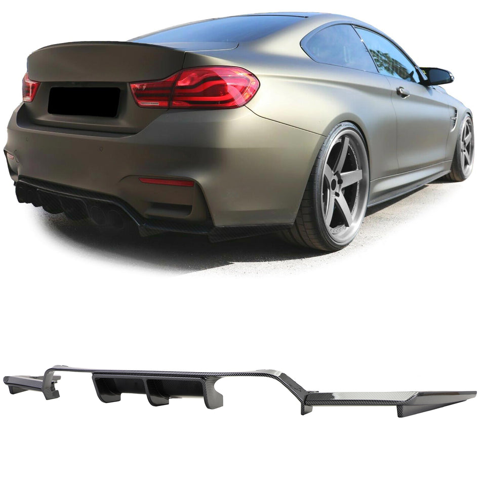 Diffusore Posteriore Sport Effetto Carbonio per BMW M3 F80 M4 F82 F83 Dal 14