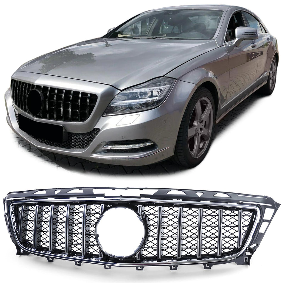 Griglia Sportiva Nera Cromo per Mercedes CLS C218 X218 2011-2014