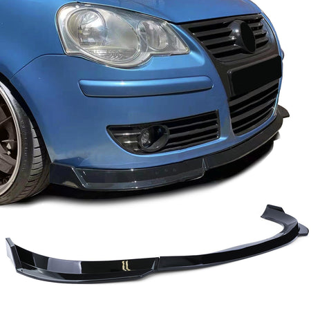 Spoiler Anteriore in ABS Nero Lucido per Volkswagen Polo IV 9N3 (2005-2009)