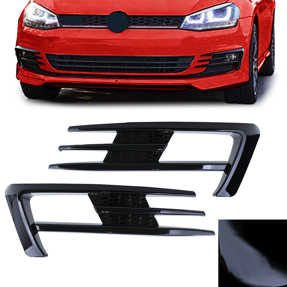 Fendinebbia con Cornice Griglia GTI Look Nera Lucida per Volkswagen Golf 7