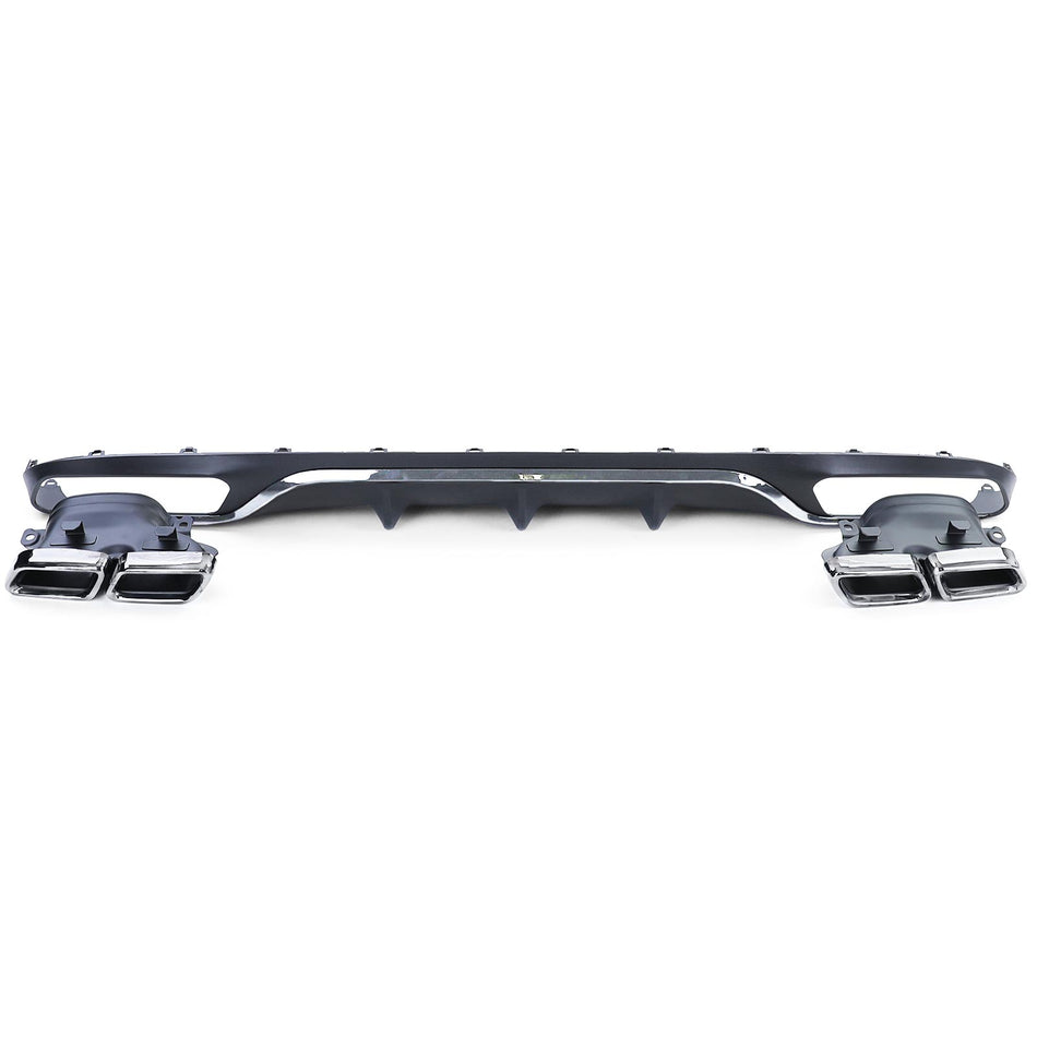 Diffusore Posteriore Sportivo con Terminali Cromati per Mercedes Classe E W213