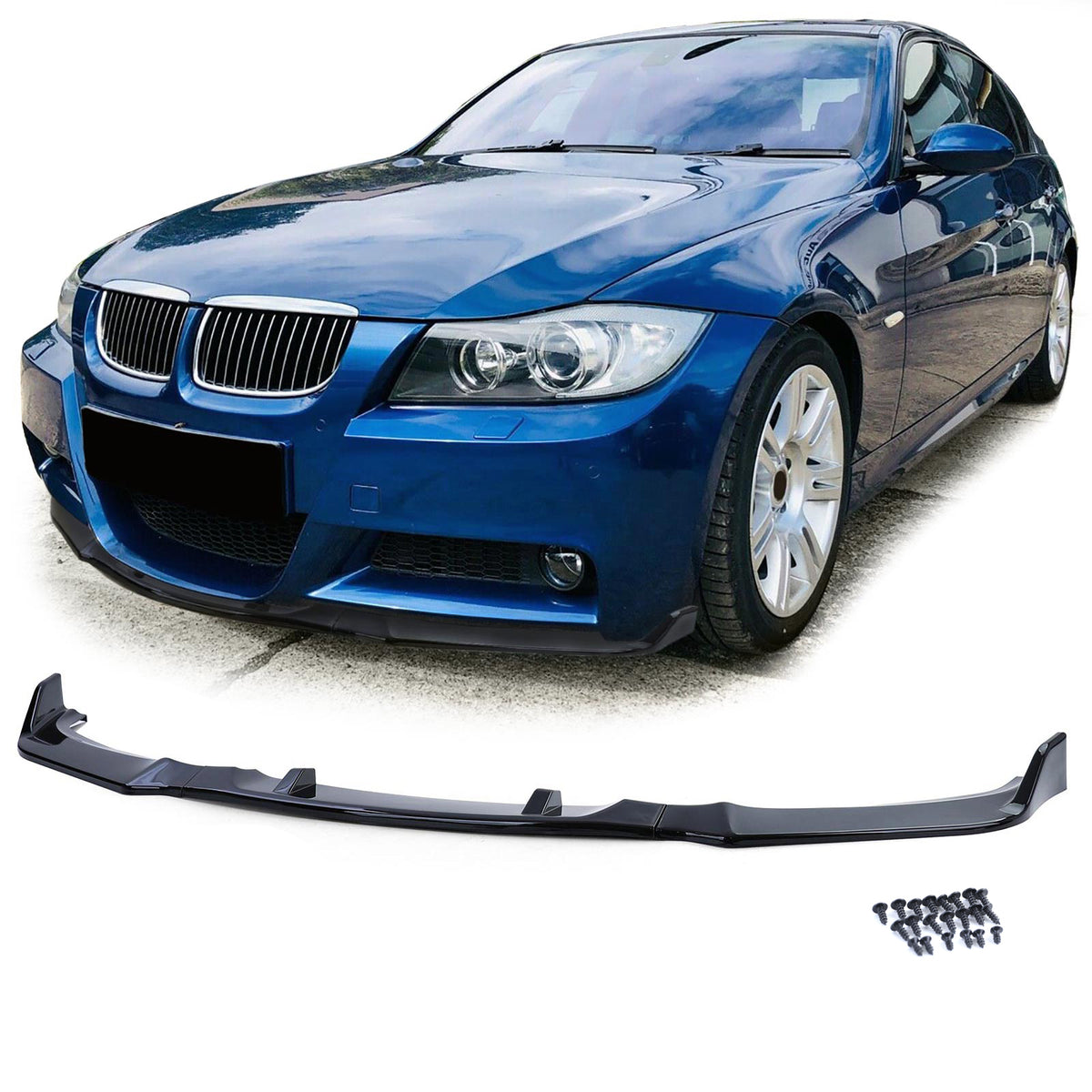 Spoiler Anteriore Performance Nero Lucido per BMW Serie 3 E90 E91 05-08