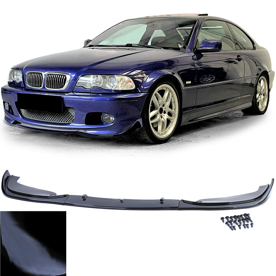 Spoiler Anteriore Performance Nero Lucido per BMW Serie 3 E46 (Coupé, Cabrio)