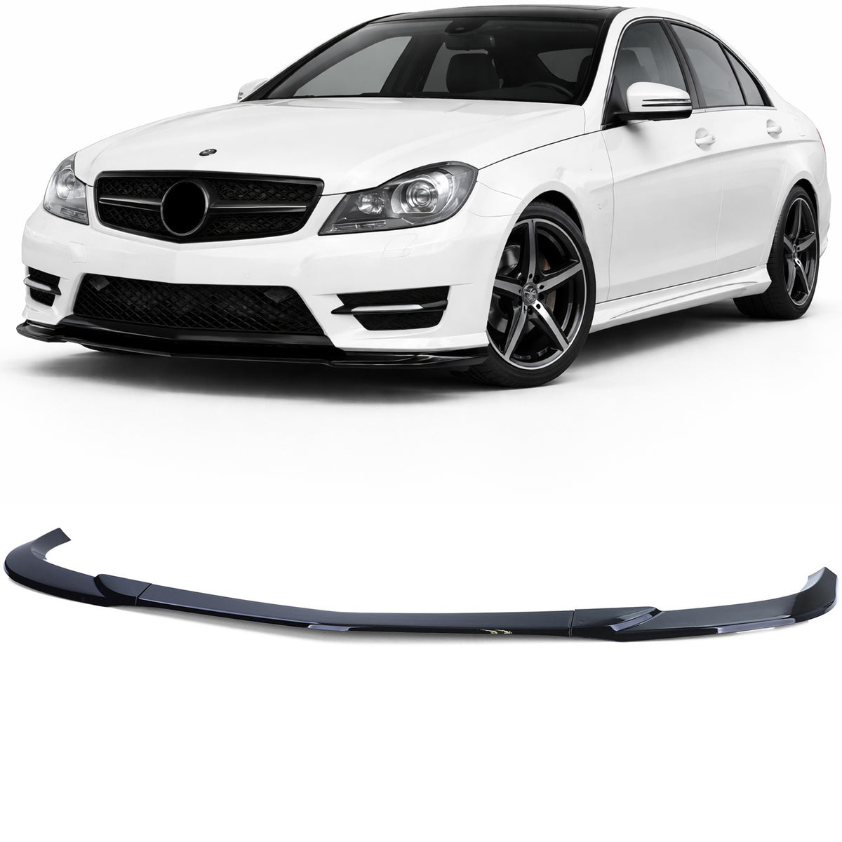 Spoiler Anteriore Performance Nero Lucido per Mercedes C W204 S204 2011-2014