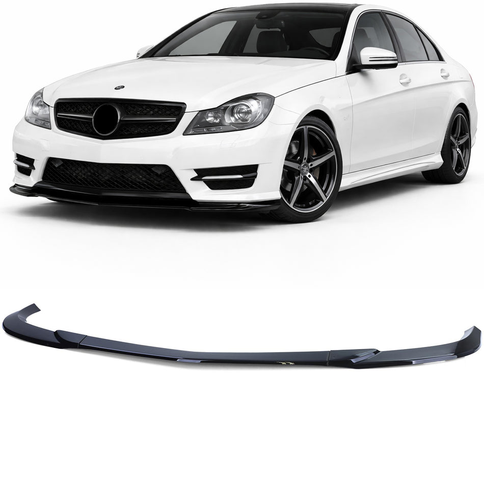 Spoiler Anteriore Performance Nero Lucido per Mercedes C W204 S204 2011-2014
