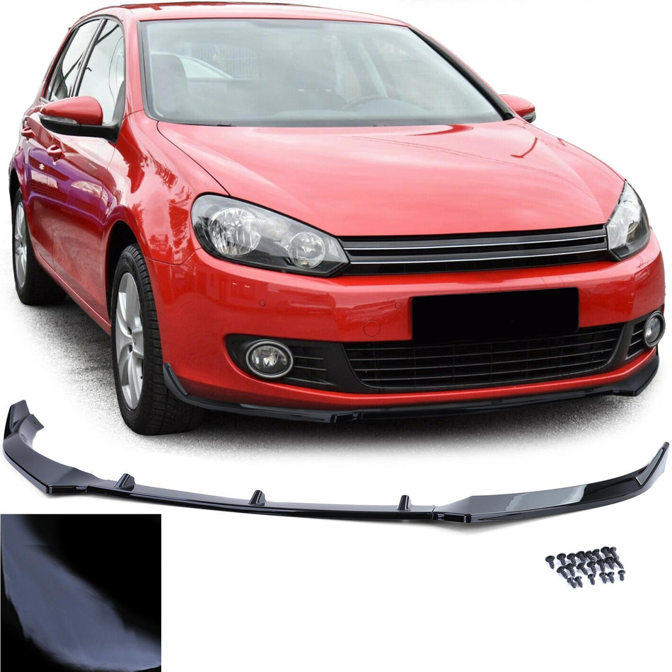 Spoiler Anteriore Sport Performance Nero Lucido per Volkswagen Golf 6