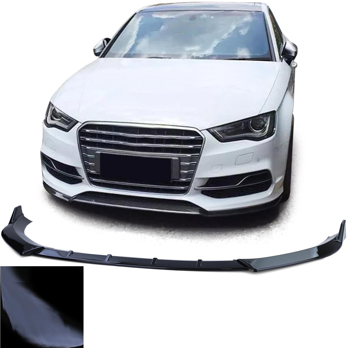 Spoiler Anteriore Performance Nero Lucido per Audi A3 8V 2012-2016 S-Line