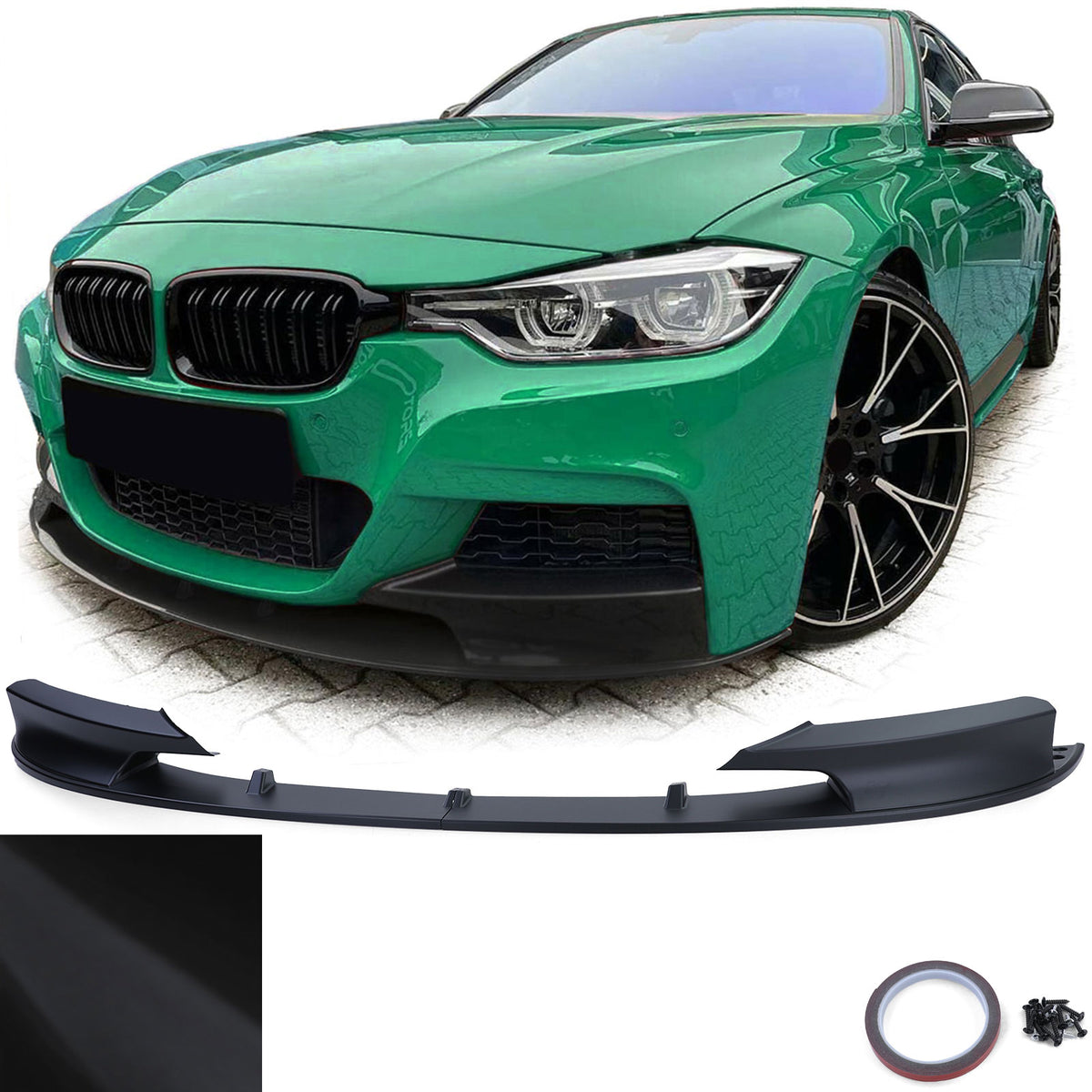 Spoiler Anteriore Sport Performance Nero Opaco per BMW Serie 3 F30 F31