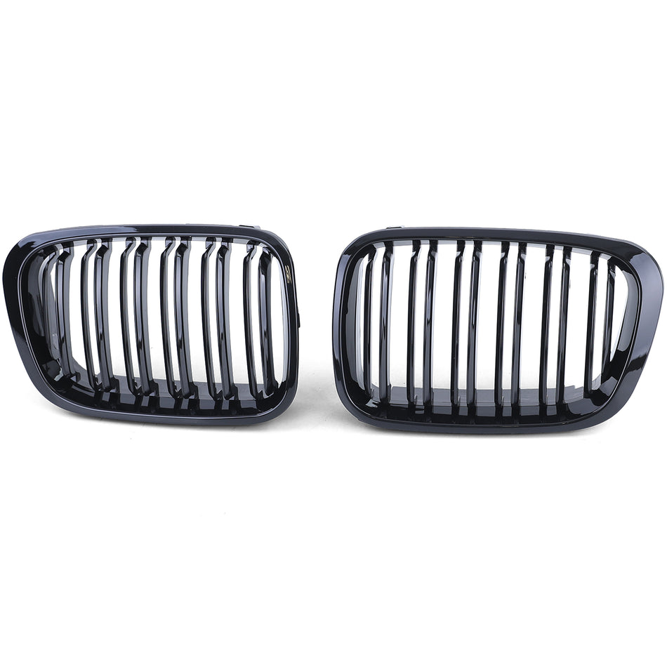 Griglia Sportiva Doppio Stego Nera Lucida per BMW Serie 3 E46 1998-2001
