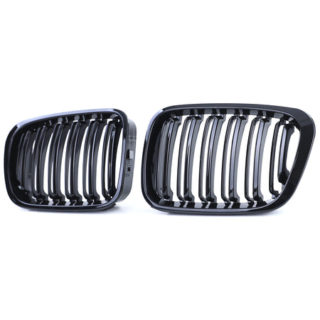 Griglia Sportiva Doppio Stego Nera Lucida per BMW Serie 3 E46 1998-2001
