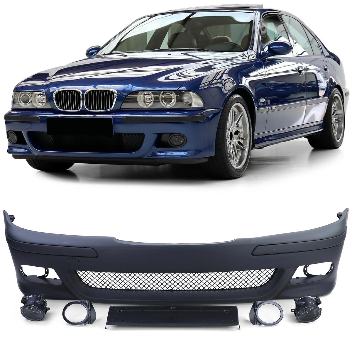 Paraurti Sportivo con ABE e Fendinebbia Fumé per BMW Serie 5 E39 1995-2003