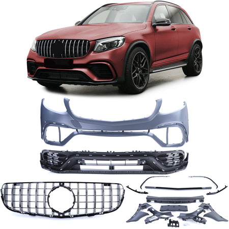 Paraurti Anteriore Sportivo con Griglia per Mercedes GLC SUV X253 15-19