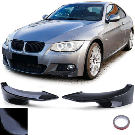 Canards Spoiler Anteriore Nero Lucido per BMW Serie 3 E92 E93 10-13 M-Pacchetto