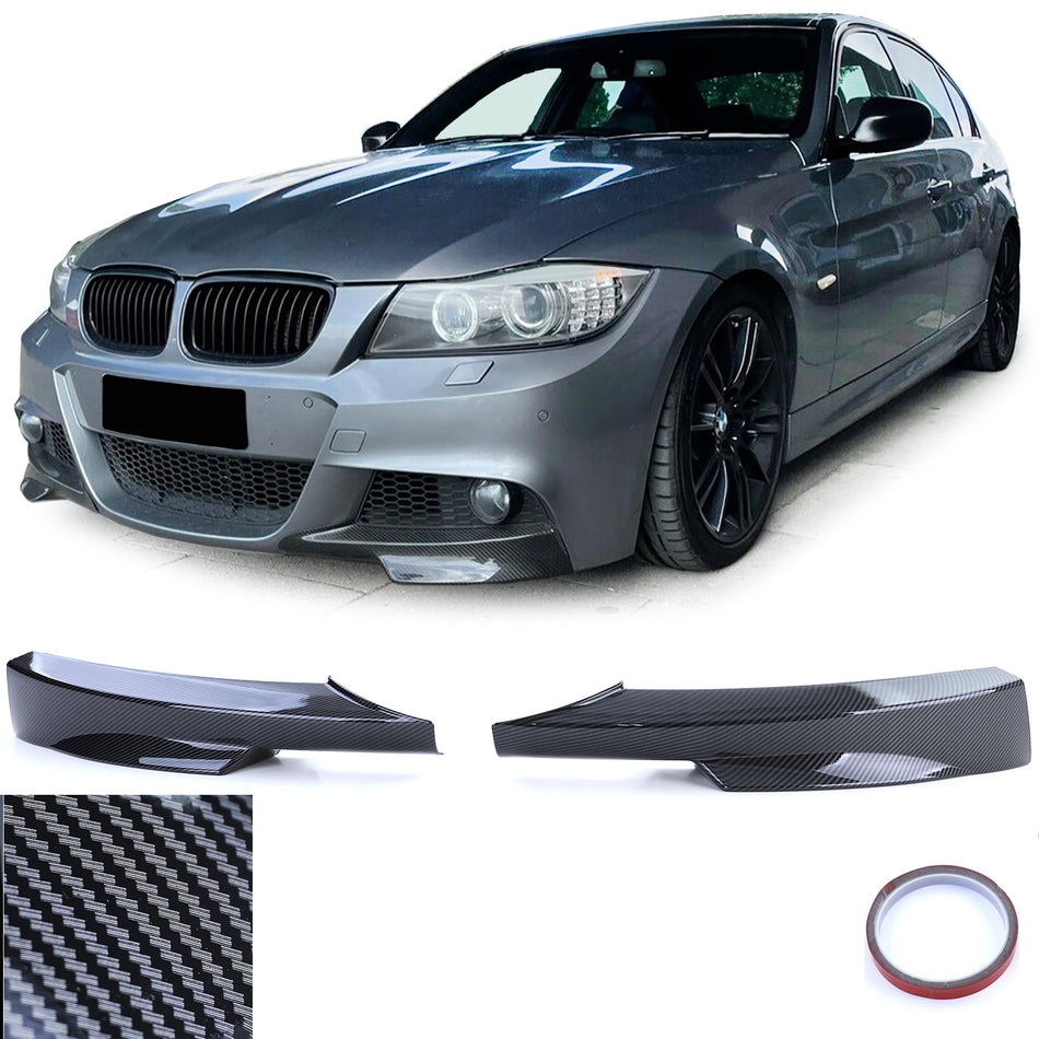 Spoiler Anteriore in Effetto Carbonio per BMW Serie 3 E90 E91 2008-2012
