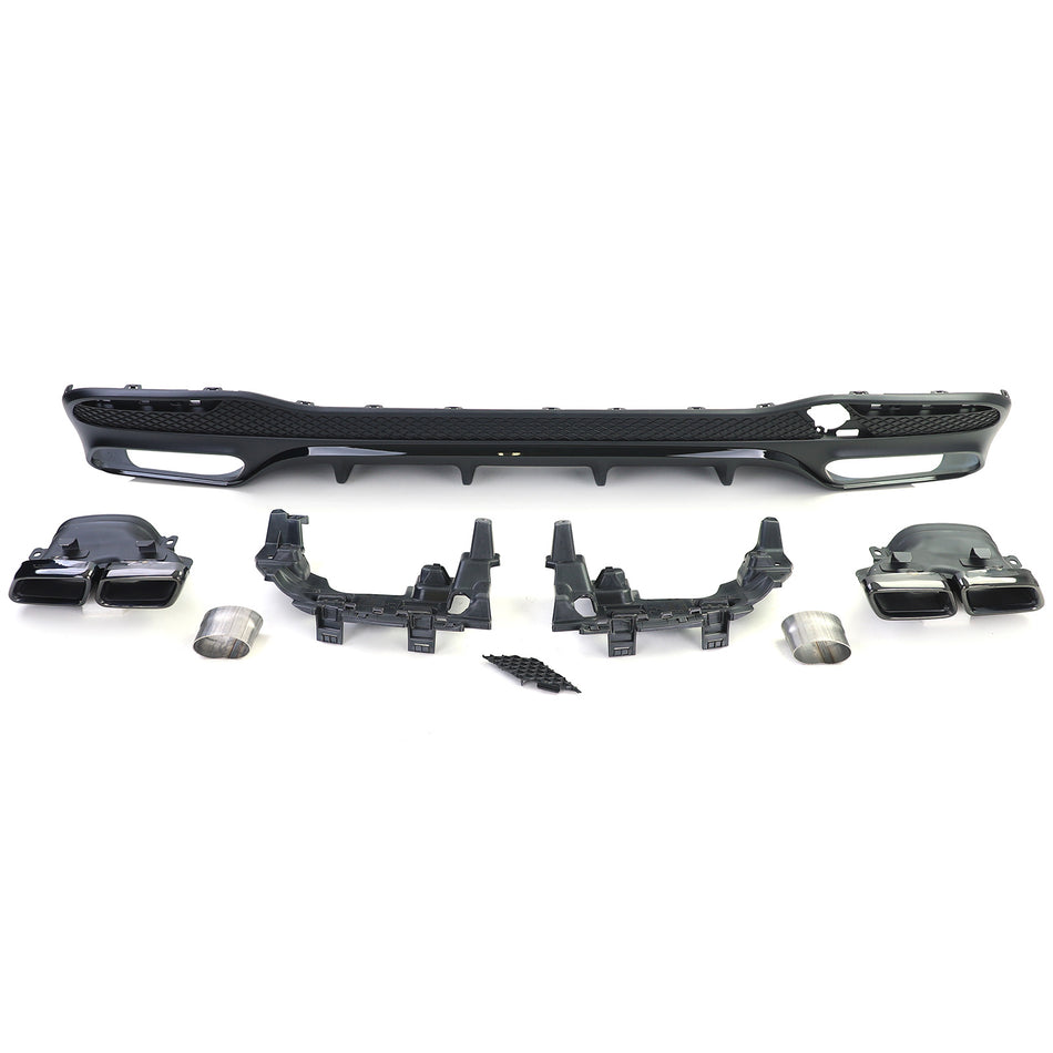 Diffusore Posteriore Sportivo Nero con Terminali per Mercedes GLS X166 15-19